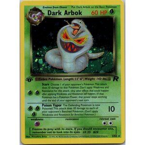 Dark Arbok Rocket 1st Edition "Reprinted"